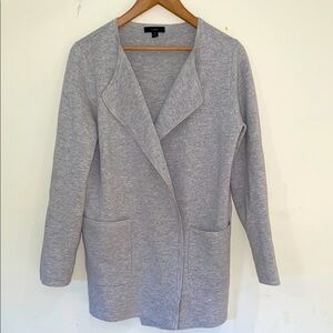 J Crew open front sweater cardigan blazer light gray Sz S